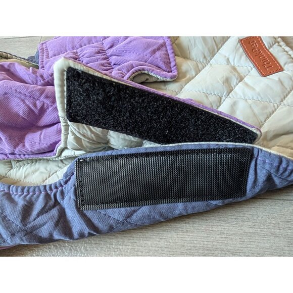 ThinkPet Quilted Dog Jacket Purple & Gray Warm Vest With Velcro Closure M Size - Picture 6 of 6